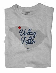 Valley Falls South Carolina SC T-Shirt MAP