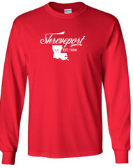Shreveport Louisiana State T-Shirt Long Sleeve Graphic Tee Unisex apparel Design