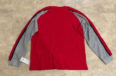 US Polo Association USPA Heavy Long Sleeve Shirt Sweater XL Red w/Gray NEW w/Tag