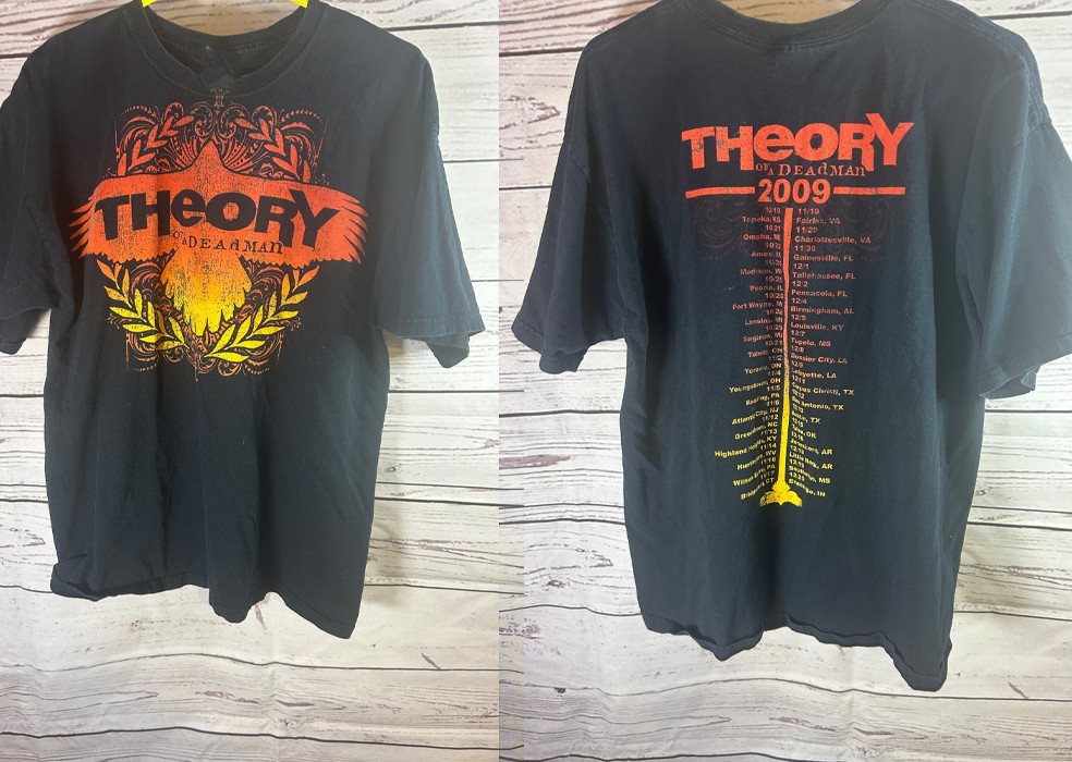 2 Sides Theory Of A Deadman Tour 2009 Black SHirt S-5XL OM605
