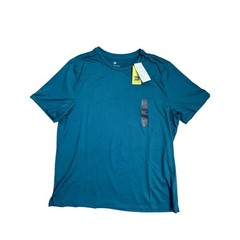 All in Motion Mens Performance SS T-Shirt Teal Blue Large New NWT Gym Workout
