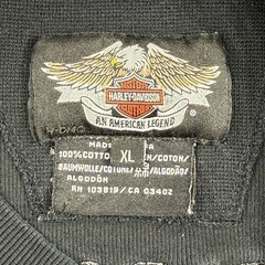 Vintage Harley Davidson Henley Shirt Mens XL 3 Button Wings Back Hit *See Pics