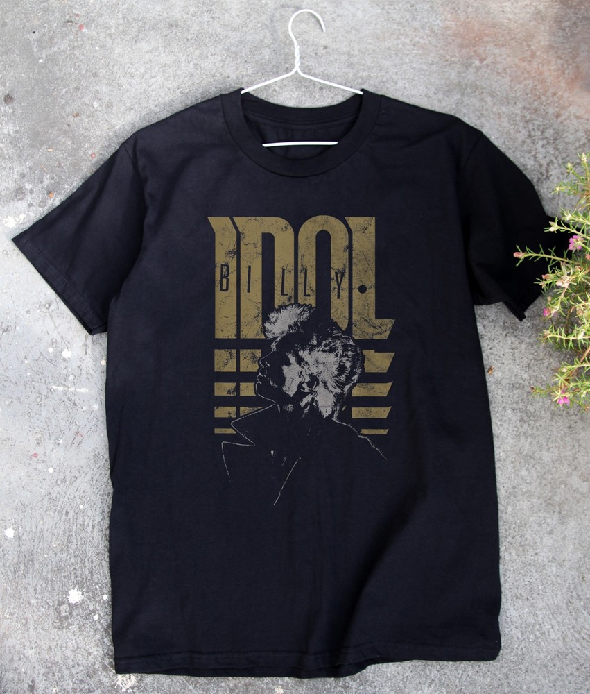 HOT! Billy Idol Profile Graphic Unisex Cotton T-Shirt Size S-5XL