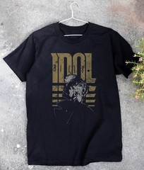 HOT! Billy Idol Profile Graphic Unisex Cotton T-Shirt Size S-5XL