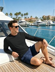 4 Pack Men’s Shirts Long Sleeve Sun Protection UPF 50+ UV SPF Dry Fit T-Shirt…