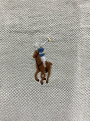 Ralph Lauren Button Up Shirt Mens Large Blake Fit Cotton Beige Pony