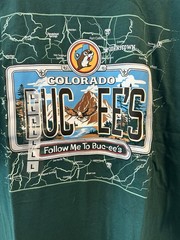 NEW Buc-ees T-shirt Colorado License Plate Size Large