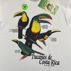 Vintage Tucan Costa Rica Shirt Mens Medium White Short Sleeve Single Stitch 90s