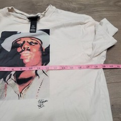 Notorious BIG Biggie Shirt Men Small Beige 90s Music Rap Hip Hop Graphic Tee