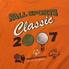 Men’s 2XL Fall Sports Classic Special Olympics DC Oversized Graphic T Shirt 90s