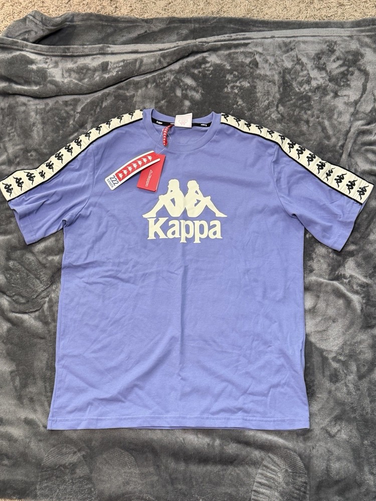Mens Retro Vintage Kappa Soccer T-shirt Lilac Purple Size XL Extra Large Tags