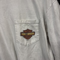 Vintage Harley Davidson Long Sleeve Shirt L With Side Hits Motorcycle