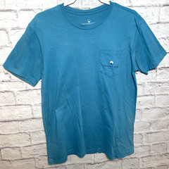 The Southern Shirt Company Men’s Size Med Blue T-Shirt With Front Pocket Unisex.