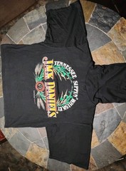 Vintage Jack Daniels 1989 Hooded Graphic T-shirt Mens LG Short Sleeve USA Made