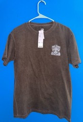 Men Brown Vintage Cotton T Shirt Streetwear Size M