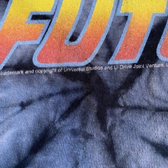 Back to the Future Tie-Dye Graphic T-Shirt Adult Size LARGE Universal Studios