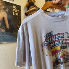 Vintage 1988 Super Cheaters Day Dirt Track Racing T-Shirt