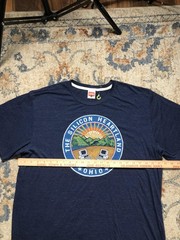 Homage Silicon Heartland Ohio Shirt Mens XL Blue Graphic Tee Soft Crewneck