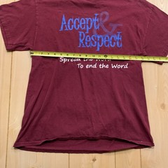 Vintage Y2K Accept & Respect Spread The Word End The Word West Allis T-Shirt L