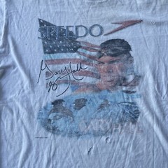 Vtg 90s Speedo Gary Hall USA Olympics Swimming Team Winners Collection Tshirt LG