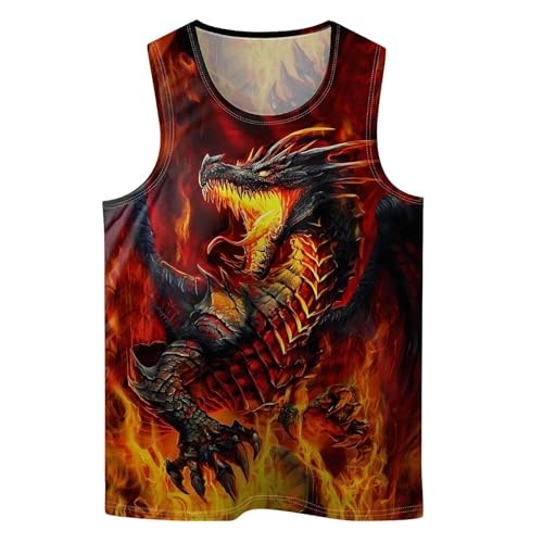 Dragon Novelty Graphic Workout 3D Tank Top