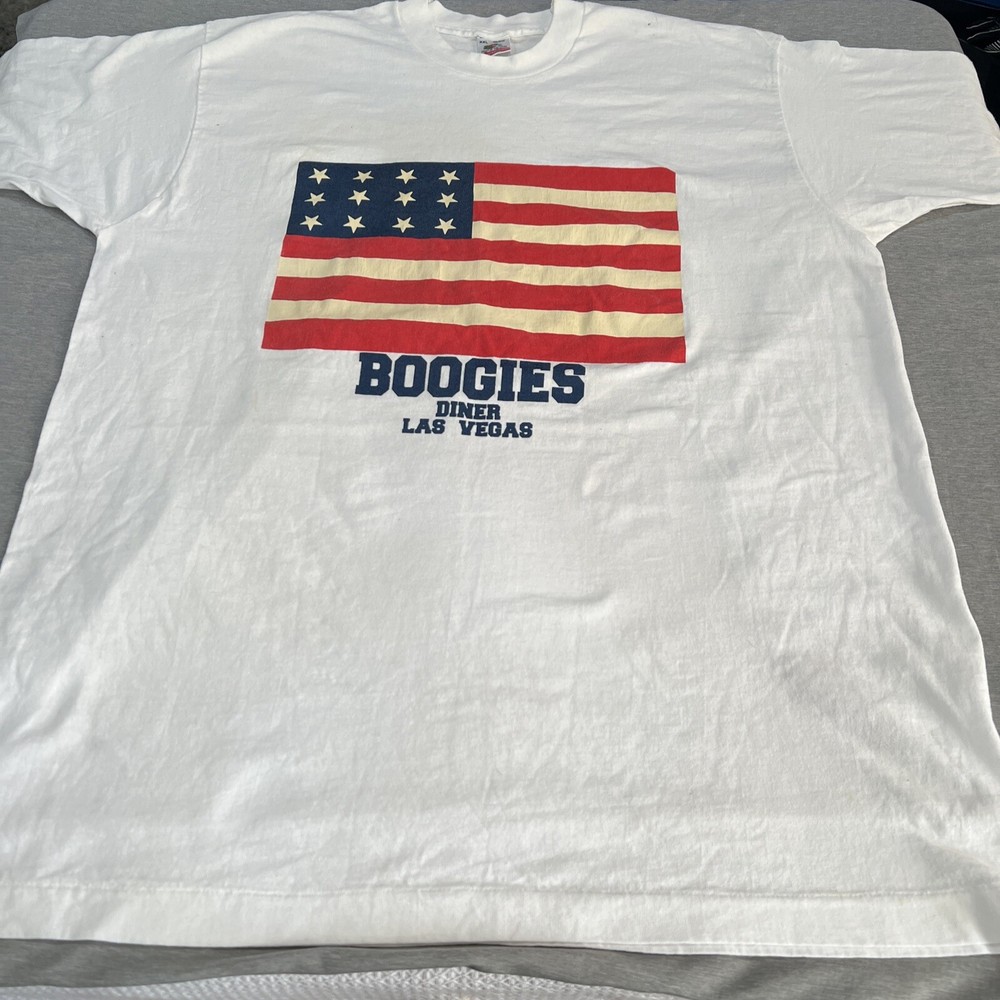 FRUIT ON THE LOOM BOOGIES DINER LAS VEGAS SINGLE STITCH VINTAGE T SHIRT