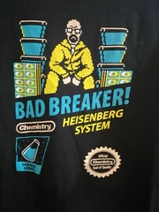 Vintage BREAKING BAD Heisenberg Bad Breaker VIDEO GAME T-Shirt Size L Black