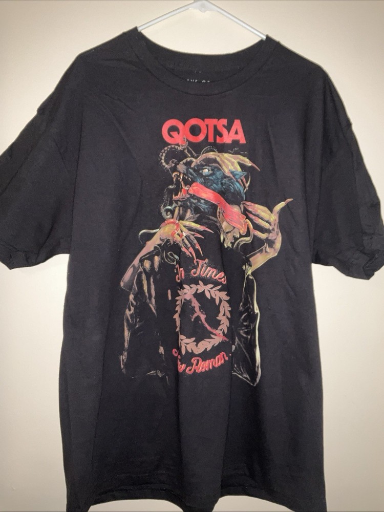 Queens of the Stone Age Tour In Times New Roman The End is Nero T Shirt XL