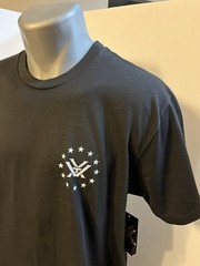 Vortex Optics Logo Men’s SS T-Shirt Black Cotton Poly – Athletic Cut Large – NWT