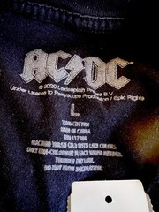 ACDC (2020) Official AC⚡️DC “Blow Up Your Video World Tour” T-Shirt Size Large