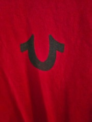 True Religion Red Contrast Paneled T-shirt