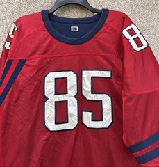 Vintage 90s Tommy Hilfiger Mens Size 2XL Reversible Jersey T-Shirt #85 Blue Red