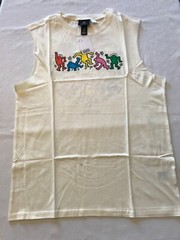 KEITH HARING Licensed Muscle Shirt NEW S, M, L, XL, XXL PRINT ON BOTH SIDES NWT