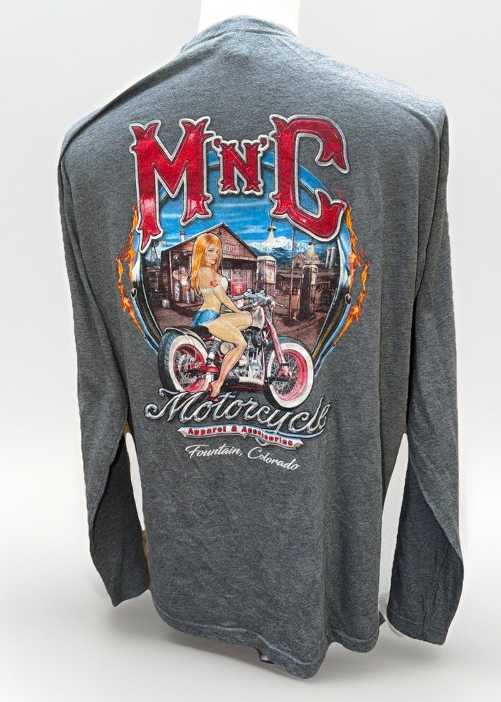 M(N)C Motorcycle Apparel And Accessories Long Sleeve Men’s Size XL Shirt {155}