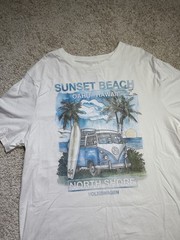 Volkswagen Hawaii Bus VW Officially Licensed T-Shirt Adult Size 3XL White Blue