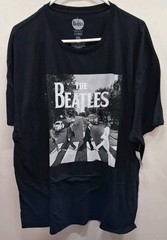The Beatles Abbey Road Graphic T-Shirt Mens 2XL Black Hybrid Apparel Cotton NWT