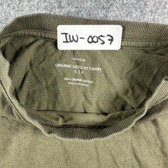 Cotton On Organic Loose Fit T-Shirt Small Olive Green 100% Organic Cotton