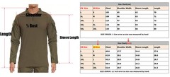 Men’s Army Military Shirts Tactical Combat 1/4 Zip Pullover Ripstop Work T-Shirt