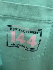 Vineyard Vines Kentucky Derby 144 2018 Graphic Pocket T-Shirt Cotton Crewneck L