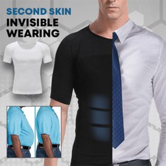 SecondSkin Men’s Shaper Cooling T-Shirt Compression Shirt Slimming Shapewear US