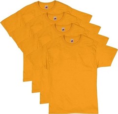 Hanes Men Crew neck T-Shirt 4-Pack ComfortSoft 100% Cotton Heavyweight Tee Plain