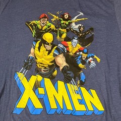 Marvel X-Men Men’s 3XLT Blue Graphic T Shirt Wolverine Cyclops