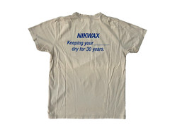 NIKWAX Brown Cotton WATERPROOF SPRAY T-SHIRT Mountain Climbing Hike Gym Adult M