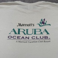 Vintage Marriott Aruba Ocean Club Shirt Mens XL White Resort Souvenir Hotel