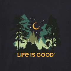 Life Is Good SS Shirt Crusher Tee LOG ON CAMPFIRE Camp Music Chest43in Mens M