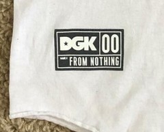DGK From Nothing 00 Tri-Color Stars Logo White Ringer T-Shirt Size Medium