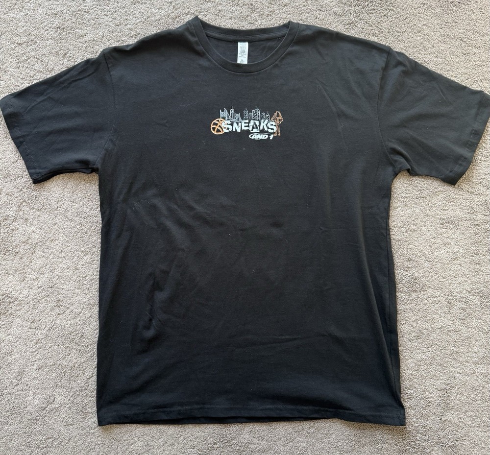 2025 SNEAKS x AND 1 Black T-Shirt Men’s Size XL Sneakers Film Movie Promo