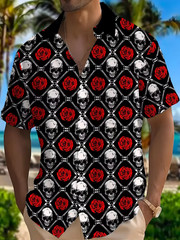 Skull and Rose 3D Print Hawaiian Shirt – Adults & Youth