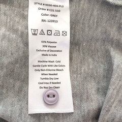 Jachs Signature Soft Touch Henley Shirt 3XL Gray Short Sleeve 3 Button NWT