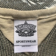 New Lost Coast Brewery Great White Beer Polo Shirt Salesman 1990s y2k Beige Tan